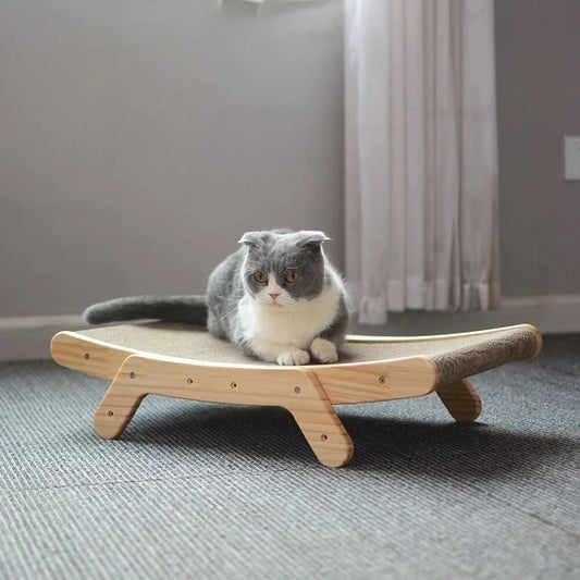 Wooden Cat Scratcher and Bed