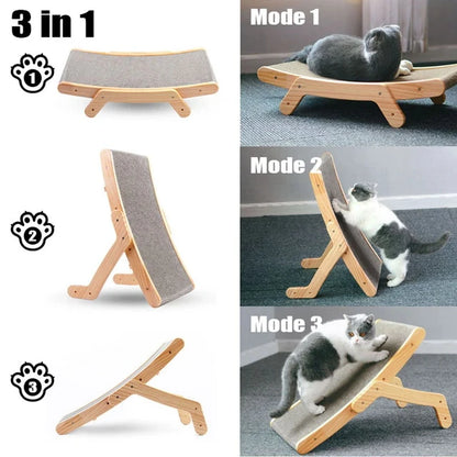 Wooden Cat Scratcher and Bed